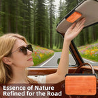2025 Newly Car Air Freshener - Wood Boxed Car Air Freshener – Long-Lasting Fragrance for 90+ Days – Wooden Car Diffuser （Amber Vanilla Scent）