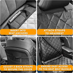 Car Seat Covers for Dogs–Waterproof PU Leather Car Front Seat Cover for Pets & Humans,Scratchproof Captain Seat Protector Fits Most Cars, Trucks, SUVs，Minivans(Black)