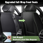 Car Seat Covers Front Seats for Nissan Sentra 2008-2025 2026, Breathable Cooling Ice Silk Leather Car Seat Covers, 2 Seats Vehicle Seat Protector Seat Cushion Auto Accessories (Black)