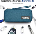 apollo walker Insulin Cooler Travel Case Diabetic Medication Cooler with Ice Packs and Insulation Liner insulin cooler travel case tsa approved