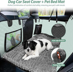 Dog Car Seat Cover Set for Back Seat, Back Seat Cover + Pet Bed Mat Perfect with Mesh Window, Hammock 600D Heavy Duty Scratch Proof Nonslip Durable Soft Back Seat Covers for Cars Trucks and SUVs