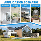 Rubber Liquid Waterproof Sealant, Waterproof Patch Seal Sealer, Cloud Gray Indoor & Outdoor Elasticity Rubber Paint, Multi Surface Foundation Leak Crack Repair-Roof Gutter Basement Water Proof Coating