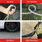 Pressure Washer Hose 25FT, 4200PSI High Tensile Wire Braid Kink Resistant Power Washer Extension Hose, 1/4'' Flexible Replacement Hose with M22-14mm Brass Swivel Thread and 3/8 Quick Connect