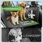 Zanch 2025 Upgraded Dog Car Seat Cover, 450 lbs Heavy Duty Hard Bottom, Waterproof & Anti-Scratch Back Seat Protector, Nonslip Pet Hammock Extender for Mid SUVs, Trucks, Standard-Black