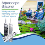 Aquascape Black Silicone Sealant – Fish-Safe Waterproof Silicone for Ponds, Aquariums, Terrariums, and Home Repairs, 4.7 oz Tube, 22010