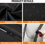 Lumbar Support Pillow for Car,Back Support for Car Seat Cushion,Adjustable Straps Securely Fixed Car Lumbar Support Pillow for Office Chair (Gray)