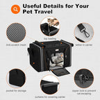 24 x 17 x17 Extra Large cat Carrier up to 30 lbs,for pet car Travel and Long Road Trip,with Curtains and Leakproof Portable Litter Box