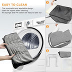 Dog Car Seat for Small and Medium Dogs, Booster Seat Sofa Pet Bed, Portable Car Travel Carrier Bed (Black Stripes,M)