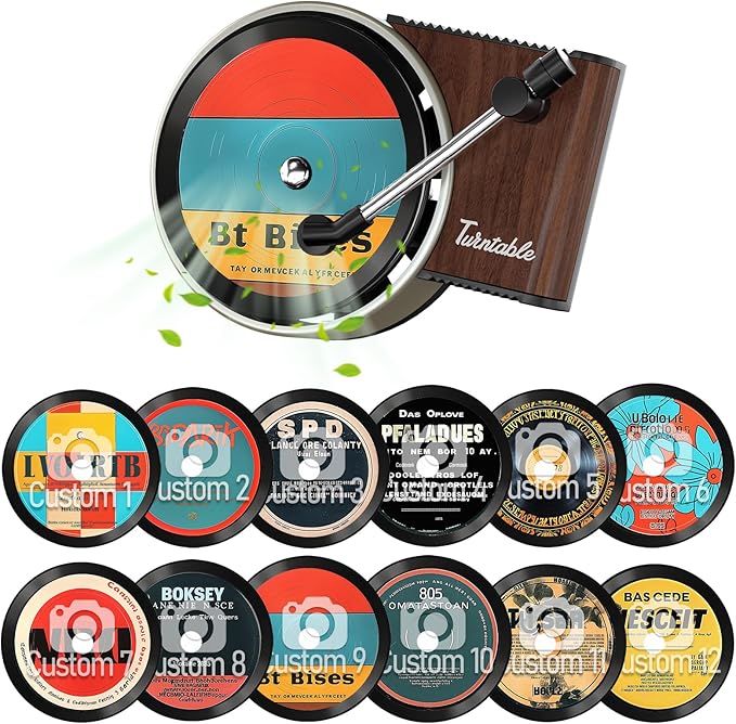 Personalized Customized Photo Car Air Freshener，Double Sided Customized Car Fresheners，Custom Air Fresheners With Picture for Boyfriend、Dad、Mom、Music Lovers.（12pcs Vinyl）