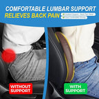 Memory Foam Lumbar Support Cushion Relieves Lower Back Pain for Car Seat, Office Chair, and Wheelchair, 4D Mesh, Brown