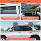 XCBYT Car Window Shades for 2011-2023 4Runner Sun Shade for Car Baby Side Window with Breathable Mesh Blocking 99% UV Glare and Privacy Protection Safe Driving for Napping, Camping, Dressing (4 PCS)