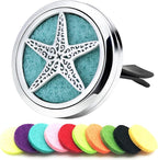 AZNECK Car Diffuser Vent Clip Car Essential Oil Diffuser Vent Clips Air Freshener 10 Felt Pads Starfish Mother's Christmas Birthday Car Accessories Gifts for Women & Men