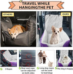 Car Seat Suitable for Small Dogs, Pet CarSeat with Storage and Clip-On Safety Tether, Fully Removable and Washable Dog Car Seat, Dogs Booster Seat Suitable Small Medium Dog