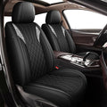 Bling Diamond Embroidered Seat Covers Fit for Nissan Juke 2011-2017(S/SV/SL), Full Set 5 Seats, Sparkle Rhinestone Breathable Perforated Faux Leather Car Seat Covers for Women (Black)