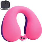 COOLBEBE Kids Travel Neck Pillow, Softly Double Support Neck Pillow for Car & Airplane, Traveling Gifts for Toddler & Children (1, Pinkish Purple)