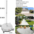 16" Pressure Washer Surface Cleaner with 4 Wheels, Stainless Steel Power Washer Surface Cleaner for Driveways Sidewalks Patios, 1/4" Quick Connector, 2 Extension Wand, 4000 PSI