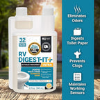 Unique RV Digest-It Ultra Super Concentrated RV Toilet Treatment, 64 Uses - Eliminates Smells and Liquifies Waste, Preventative Bio-Enzymatic Holding Tank Treatment (32 oz, Pack of 2)