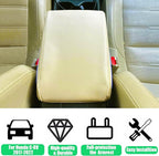 for Honda CRV 2017-2022 Center Console Cover - Vegan Leather Extra Soft Armrest Cover for Honda CR-V Interior Accessories 2017 2018 2019 2020 2021 2022（Beige）
