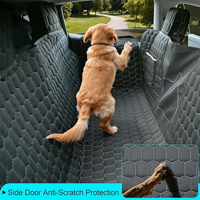 Dog Seat Covers for Back Seat, Dog Car Seat for Tesla Model 3, 100% Waterproof Pet Seat Cover Protects from Scratches, Scuffs, Hammock for Tesla with Mesh Window & Headrest Protection