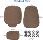1 Pack Linen Car Seat Cover Front Seat Covers Soft & Breathable Front Premium Covers with Non-Slip Protector Universal Fits Most Automotive, Vans, SUVs, Trucks (1Pack Brown)