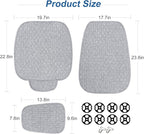 Car Seat Covers, 2 Pack Linen Front Seat Covers for Car, Non-Slip Soft Breathable Front Car Seat Protector Universal Fit Most Automotive, Van, SUV, Trucks (2Pack Light Grey)