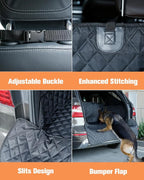 PETICON SUV Cargo Liner for Dogs, Waterproof Pet Cargo Cover Dog Seat Mat for SUVs Sedans Vans with Bumper Flap Protector, Scrachproof Non-Slip Large Size Dog Seat Mat Universal Fit