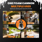 maXpeedingrods Foam Cannon for Pressure Washer, 1300ML Wide Mouth Quick Release Car Wash Foam Gun with Adjustable Soap Cannon & Thick Snow Foam Lance, 1/4'' Quick Connector, with 2 Orifice Nozzle