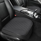 West Llama Linen Front Car Seat Cover Protector Anti-Slip Bottom Seat Cover Fits 95% of Vehicles,Wrapping Around The Bottom,Diamond Pattern(Black-2Pcs)