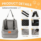 Dog Car Seat for Medium Dogs – Premium Pet Booster Seat with Two Pet Safety Belts, Detachable Washable Cover Non-Slip Base, Portable Dog Travel Seat for Road Trips & Daily Errands Up to 35lbs