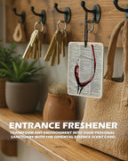 Trendy Retro Wine Cologne Car Air Freshener 4 Pcs, Funky Classic Cocktail Whisky Wine Hanging Air Freshener for Cars Bathroom Dorm Books Decor, Vintage Accessories Gifts for Women Girls Men