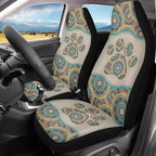 BIGCARJOB Aztec Tribal Paw Car Seat Covers Front Seat Protector 2 Packs Set of Vehicle Interior Seat Mat Cover Universal Fit Cars,Sedan,Truck,SUV