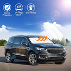 Windshield Sun Shade Custom Fit for 2018-2024 Buick Enclave Accessories Foldable Sunshade Sun Blocker Protect Car from Sun Rays & Heat Damage Keep Car Cooler