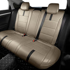 AOMSAZTO Custom Fit Seat Covers for Honda Civic: Hatchback 2022 2023 2024 Sport/LX &Hatchback Hybrid Sport 2025 Full Set Faux Leather Breathable Waterproof Car Seats Covers Beige