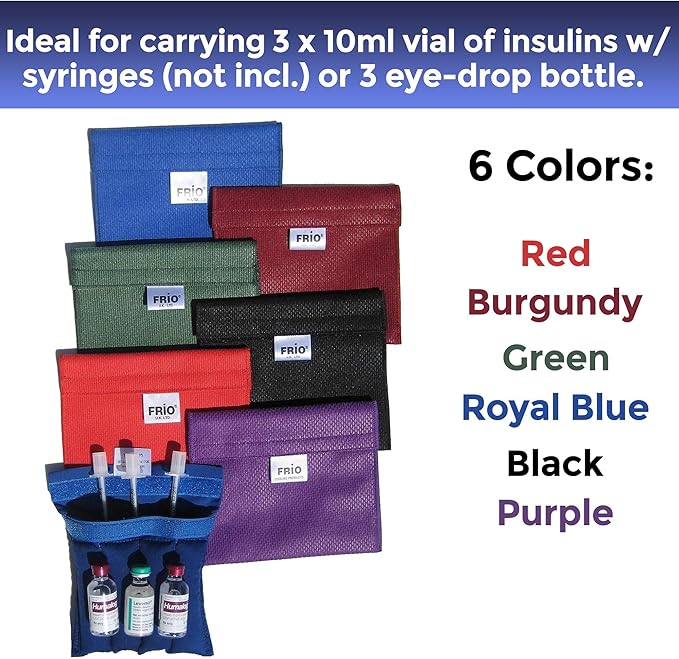 FRIO Cooling Wallet - Insulin Cooler for 45+ Hours of Stress Free On The Go - Burgundy - Small