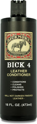 Bickmore Bick 4 Leather Conditioner and Leather Cleaner 16 oz - Will Not Darken Leather - Safe For All Leather Apparel, Furniture, Jackets, Shoes, Auto Interiors, Bags & All Other Leather Accessories