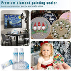 Diamond Painting Sealer 3-Pack 360ML 5D Diamond Painting Glue Sealer Diamond Art Glue Sealer Permanent Hold & Shine Effect Diamond Painting Accessories Kits for Diamond Painting and Puzzle Glue (12OZ)