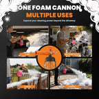 maXpeedingrods Foam Cannon for Pressure Washer, Wide Mouth Quick Release Car Wash Foam Gun with Adjustable Soap Cannon, Thick Snow Foam Lance for Car Wash, 1/4'' Quick Connector, with 2 Orifice Nozzle