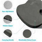 FORTEM Seat Cushion, Office Chair Cushion, Desk Chair Memory Foam, Sciatica Coccyx Tailbone Pain Relief, Pressure Relief, Sitting Pad, for Long Gaming & Sitting, Washable Cover, Non Slip