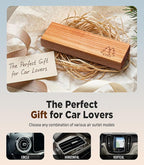 Natural Wooden Car Air Freshener for Vent Clips- Cherry/Vanilla/Bubblegum Scents, Long-Lasting Odor Eliminator with Metal Clip, 3 Refillable Wood Chips for Cars/Trucks/SUVs