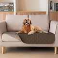 gogobunny 100% Double-Sided Waterproof Dog Bed Cover Pet Blanket Sofa Couch Furniture Protector for Puppy Large Dog Cat, Reversible (32x53 Inch (Pack of 1), Dark Chocolate/Light Chocolate)