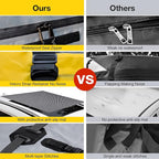 Car Roof Bag Rooftop Cargo Carrier, 21 Cubic Feet Waterproof Roof Luggage Cargo Carrier Bag with Anti-Slip Mat for All Cars Vehicles SUV with/Without Rack (with 2PCS 4M Ratchet Straps)