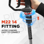 RIDGE WASHER Pressure Washer Hose 100FT, 1/4 Inch Power Washer Hose with M22 14 Fitting, Kink Resistant Hoses Replacement’s Applied for Most Pressure Washer Accessories, 3600 PSI