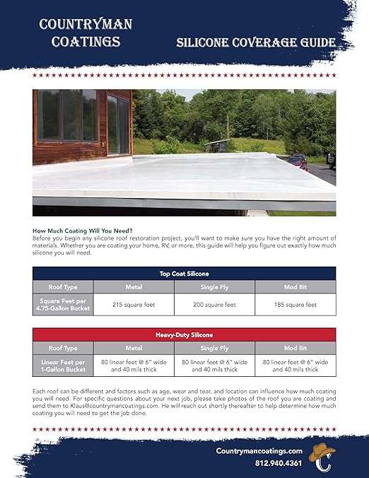 100% Silicone Roof Coating for RVs, Campers & Flat Roofs - Waterproof Seal for Leaks, Cracks & Seams - Ponding Water Resistant - Quart White