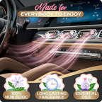 Automotive Colorful Car Decoration - Air Vent & AC Outlet Clips - Air Freshener & Interior Car Decor for Girls & Women (Black, White, Light Pink, Lavender, Eucalyptus, Jasmin)