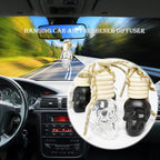 7 PCS MINI 10ml Skull Perfume Bottle for Car Air Freshener Pendant Essential Diffuser Oil Fragrance Aromatherapy Empty Bottle Decor (skull glass bottle)