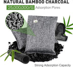 20Pack Activated Charcoal Odor Absorber, Odor Eliminator for Strong 0dor,Shoe Deodorizer,Bamboo Charcoal Air Purifying For in Car,Closet,Shoe, Basement,(100g /3.53oz Each)