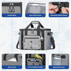 Maelstrom Soft Sided Cooler Bag, 30/40 Can Collapsible Insulated Ice Chest, Large Leakproof Portable Storage for Camping, Travel, Kayaking & Beach