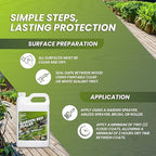 1 Gallon oz Garden Box Sealer - Covers 37.5 to 187.5 sq ft., Ideal Garden Bed Sealer - Wood Waterproofing, Food Safe Sealant - Wood Sealant that Protects Against Sun, Water & Weather Damages