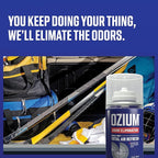 Ozium Air Sanitizer, 2 oz Car Fogger: Single-Shot Smoke Odor Eliminator & Car Air Freshener (New Car Smell, 4 Packs)