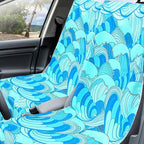 2 Pack Car Seat Towel Covers with Storage Bag 63 x 32 Inch Athletic Running Towel Seat Sweat Washable Non Slip Cover Gift for Car Outdoor Sport Activities (Waves)